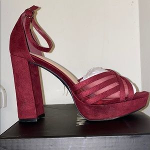 Burgundy Pumps- size 8